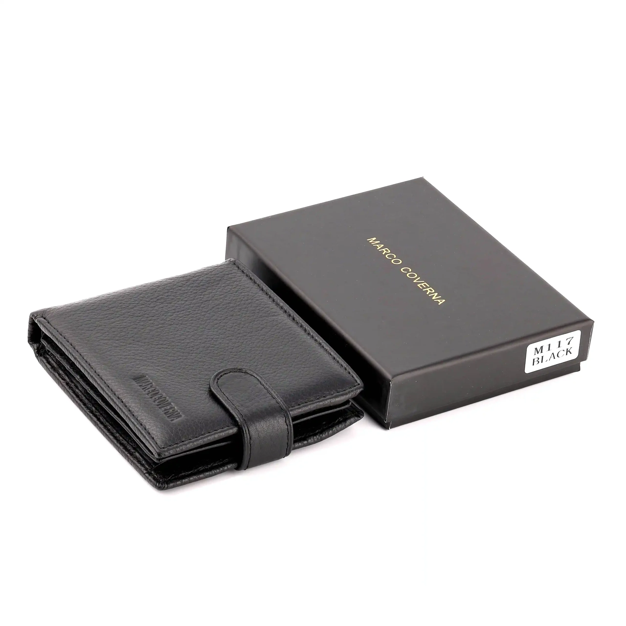 Чоловічий шкіряний гаманець Marco Coverna MC M117 Чорний - Зображення 8