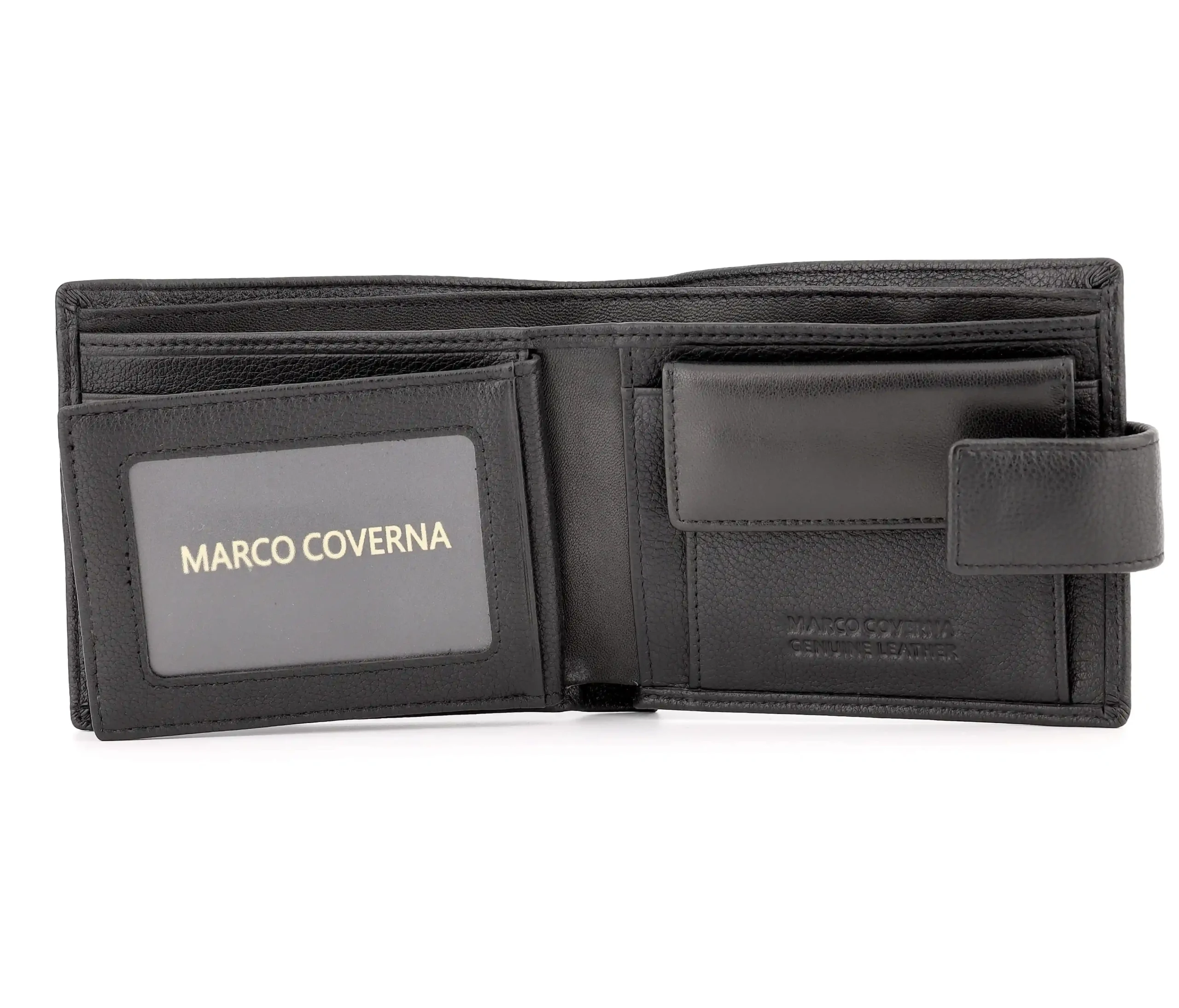 Чоловічий шкіряний гаманець Marco Coverna MC 092-802 Чорний - Зображення 6